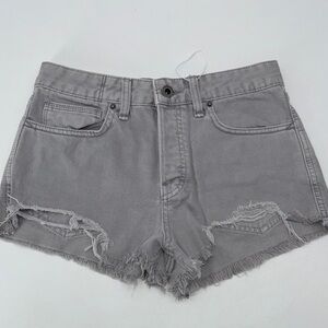 Free people Gray Denim Shorts size 26 no stretch